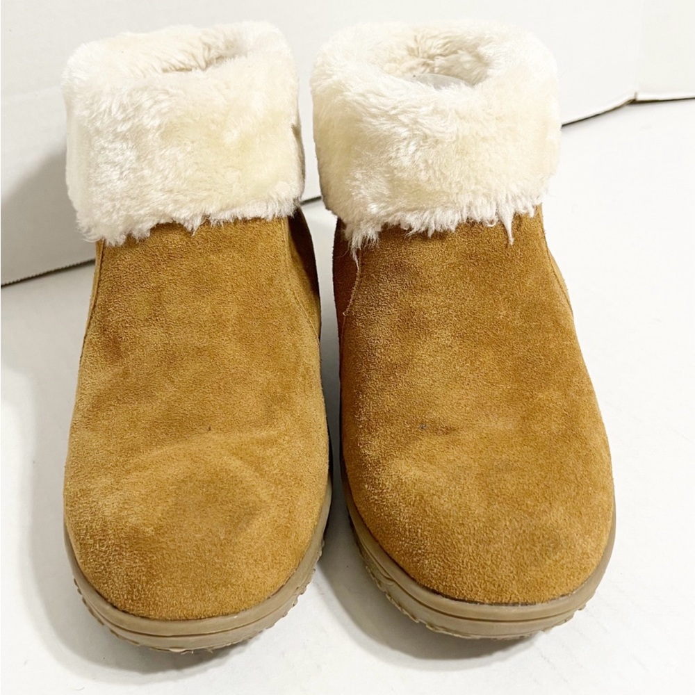 Minnetonka Leather Genuine Suede Lined Sherpa Lined Water Resistant Ankle Winter - Picture 8 of 11